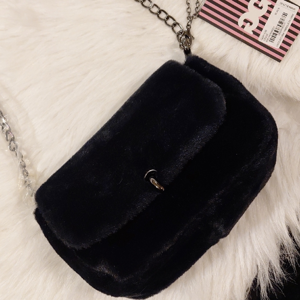 G/G FAUX FUR SMALL CROSSBODY BAG